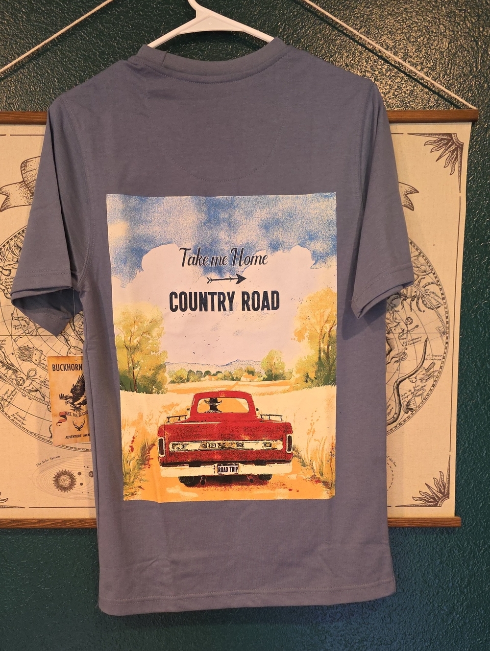 Ford Blue Short Sleeve Tee with Red Truck Graphic